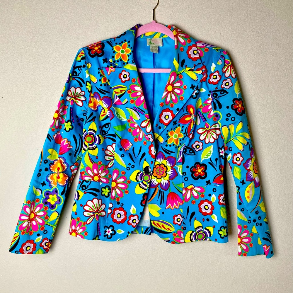 Vintage 1980’s Colorful Blazer, Floral Print